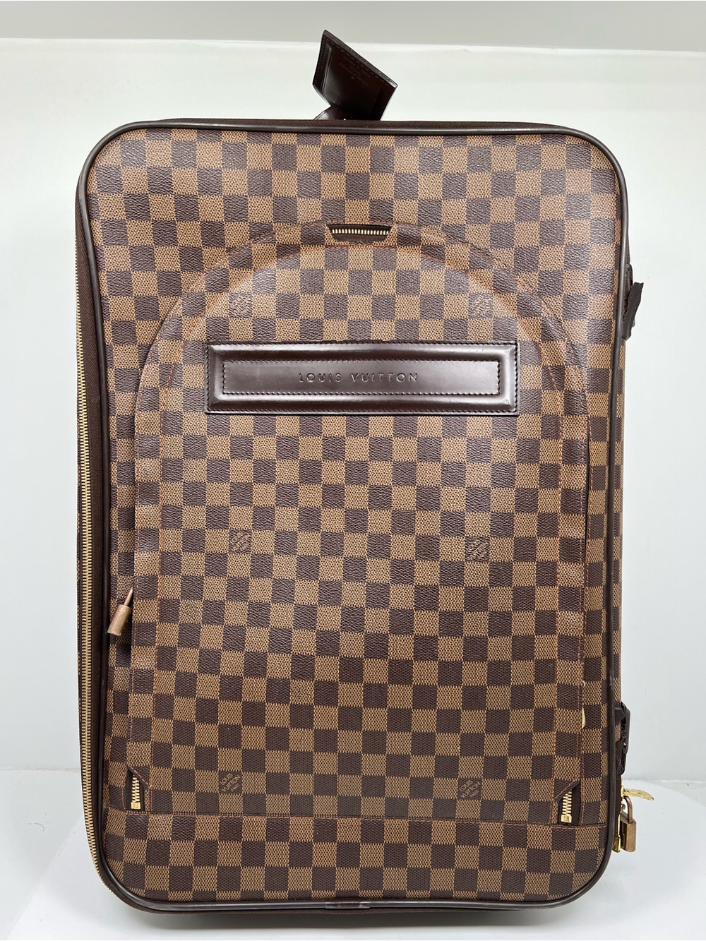Louis Vuitton Pegase 55 Damier Ebene Rolling Carry-On 19-22" Brown Canvas